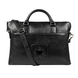 Sac bandoulière messager en cuir véritable pour homme, petite taille, logo embossé, fermeture à boucle, plusieurs compartiments, prêt pour les voyages - Product Image 1