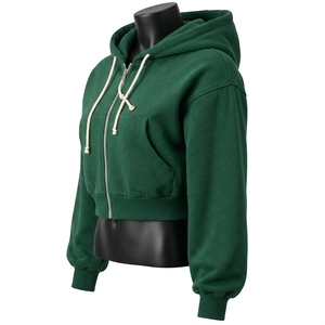 Hoodies courts pour femmes de haute qualité, sur mesure, légers, respirants, tendance hiver - Product Image 3