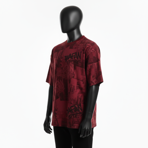 Camiseta de hombre extragrande, corte holgado, algodón, estampado gráfico por sublimación, logotipo personalizado, 100% algodón, camiseta para hombre, corte holgado, estampada - Product Image 4