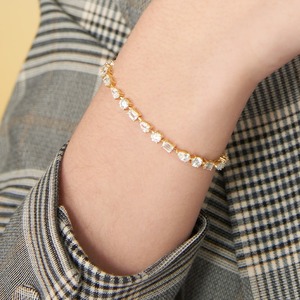 6.8CT Multi Shape Lab Grown Diamond Tennis <b>Bracelet</b> 18K Yellow Gold Wholesale Fine Jewelry Manufacturer - Product Image 2