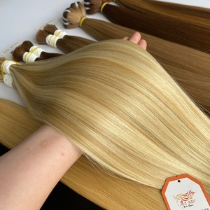 Vente en gros en usine Extension de cheveux vietnamiens doux et droits à double cuticule alignée Cheveux humains en vrac Remy bruts vierges - Product Image 3