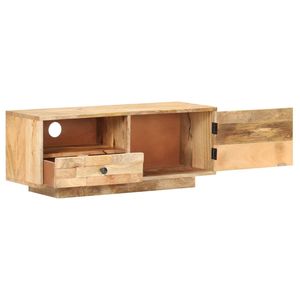 Mobile TV di medie dimensioni in legno massello di mango naturale, elegante supporto dal design raffinato - Product Image 2