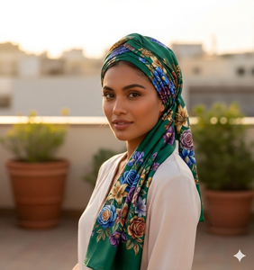 Elegant Versatile Square Scarf Soft Fabric Women Headscarf Fashion <b>Accessory</b> Bulk Supply OEM ODM Customized Fabric Manufacturer - Product Image 5