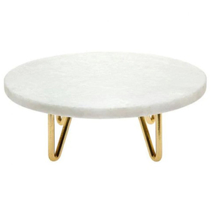 Support à gâteau décoratif en métal aluminium, design fabuleux, aspect doré et blanc, motif floral et feuillage, idéal pour desserts, pâtisseries, bonbons et cupcakes. - Product Image 5