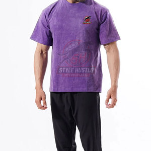 Camiseta de algodón 100% con lavado ácido, nuevo diseño, para hombre, venta al por mayor, ropa de moda, corte holgado, estampada. - Product Image 4