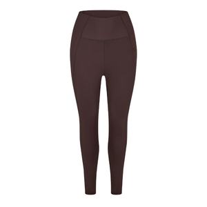 Women's High Waist Solid Ankle-Length Yoga <b>Leggings</b> Elastic Waist Quick Dry Breathable Windproof Spandex/Nylon Seamless Tummy - Product Image 1