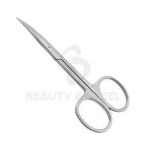 Premium Grade Matte Silver Manicure Scissors with Professional Curved <b>Edge</b> and Wide Ergonomic Loops for Salon Accuracy - Product Image 3