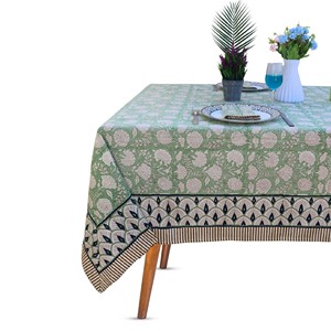 Juego de Manteles de Algodón de Primera Calidad Hechos a Mano, con Estampado Floral Moderno para Todas las Temporadas, Personalizables y Lavables - Product Image 3