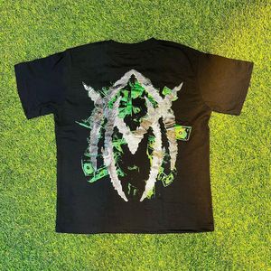 T-shirt à manches courtes noir pour homme, coupe classique, col rond, 100% coton tricoté, respirant, écologique, vêtements décontractés sur mesure - Product Image 2
