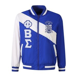 เสื้อแจ็คเก็ตกันลมแบบซิปเต็มตัว Phi Beta Sigma สำหรับผู้ชาย น้ำหนักเบา สวมใส่สบาย ผลิตจากผ้าคุณภาพพรีเมียม เสื้อผ้าสำหรับสมาคมพี่น้องชาวกรีก - Product Image 2