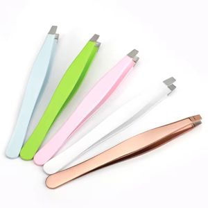 Juego de Pinzas para Pestañas de Acero Quirúrgico MORJE, Punta Suave, Herramientas de Maquillaje de Precisión, 5 Colores - Product Image 2