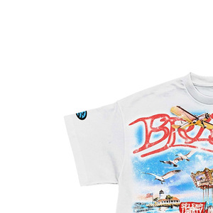 เสื้อยืดแขนสั้นสีขาวสำหรับผู้ชาย BRAVO ลายพิมพ์ Carousel ดีไซน์ Freedom ทรงปกติ คอเต่า สไตล์ทางการ ผ้าฝ้าย 100% - Product Image 2