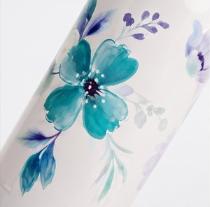 Botella de Agua Metálica con Estampado Floral y Tapa de Rosca de Cobre, Perfecta para Hidratación, Viajes, Yoga, Oficina, Gimnasio - Product Image 4