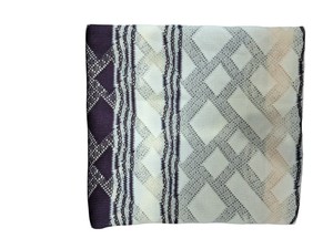 Tissu Jacquard Géométrique Premium en Promotion - Motif Mosaïque Violet et Blanc pour Vêtements de Performance et Tenues de Sport - Product Image 5