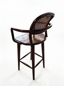 Silla de Bar de Madera de Teca y Ratán, Estilo Moderno y Minimalista, Ecológica, Duradera y Ligera, Hecha en Indonesia, Ideal para el Hogar, Bar o Gimnasio - Product Image 4