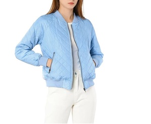 Chaqueta bomber de calle para mujer, cortavientos, transpirable, acolchada con relleno de algodón y remaches, con cierre de cremallera. - Product Image 2