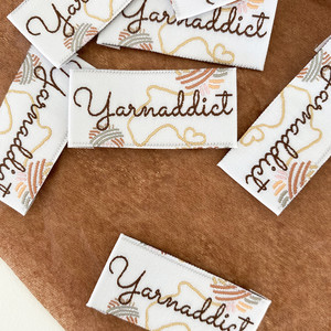 Étiquette de vêtement de marque Damask de haute qualité, personnalisée avec votre logo, tissée, pliée sur le côté, pour vêtements - Product Image 6