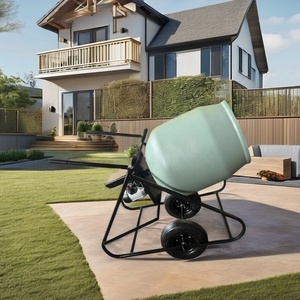Mélangeur de ciment électrique léger de 100 litres Mini Portable avec moteur de 375W 10 cycles/heure pour les travaux de construction de maison - Product Image 1