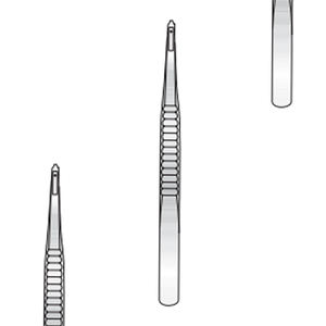 Pinza de Sutura Charnley de Alta Calidad, Ranurada con 1-2 Dientes, 180mm de Largo, Instrumento Quirúrgico de Acero Inoxidable, Certificado CE Clase I - Product Image 1