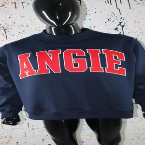 Sudadera ANGIE BLUE con Cuello Alto, 100% Rojo, Apliques Bordados, Cuello Ancho, CLUSH SPORTS - Product Image 1