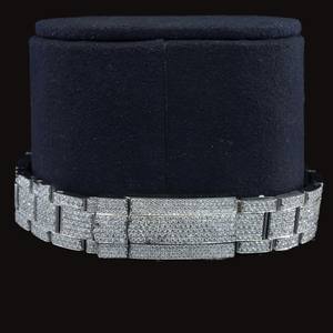 Joyería Masculina de Diseño, Hecha a Mano, Estilo Hip Hop, Atractiva, con Caja Redonda de Diamantes de Moissanita de Lujo, Totalmente Cubierta de Piedras - Product Image 5