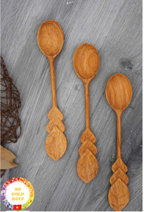 Vietnam Factory Supply Carved Wooden Spoon Natural Kitchen Utensil Handmade Cooking Spoon Bulk Export Supplier - Product Image 2