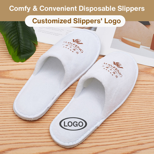 Pantofole di Lusso in Pile di Corallo per Hotel, Suola Spessa Antiscivolo, Punta Chiusa, Calde per Camere d'Albergo, Fornitura per Resort Invernali - Product Image 2