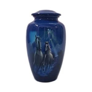 Urnas Funerarias de Aluminio Modernas Art Deco Hechas a Mano para Cenizas Humanas - Product Image 1