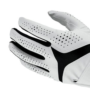 Gants de golf en cuir Lycra blanc et noir, vente en gros, en peau de mouton pure, unisexe, fermeture VELCRO, toutes saisons, antidérapants, extra - Product Image 6