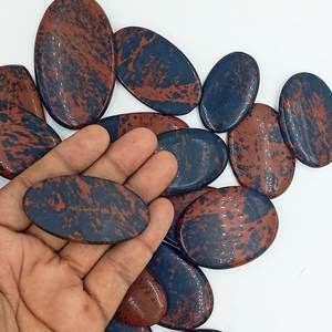 Cabochons en obsidienne acajou naturelle, formes variées, pierres précieuses polies en vrac pour la fabrication de bijoux, vente en gros, approvisionnement en vrac - Product Image 4