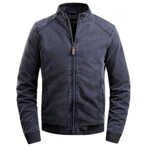 Chaqueta Cortavientos para Hombre, Color Gris Oscuro, Manga Larga, para Otoño, 100% Poliéster, Acabado Lavado - Product Image 5