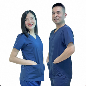 Conjunto de uniformes de hospital personalizados OEM con logotipo en relieve - Product Image 1