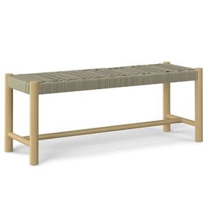 Dahlia Natural Taupe Outdoor and <b>Indoor</b> Patio <b>Bench</b> - Product Image 1