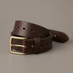 Ceinture en cuir pleine fleur pour homme, vente en gros, ceintures en cuir élégantes, ceinture en cuir à boucle ardillon tendance - Product Image 2