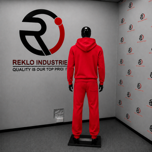 Red Mens Tracksuit Set <b>Full</b> <b>Zip</b> <b>Hoodie</b> Straight Leg Sweatpants Casual Sportswear Plain Jogging Suit Wholesale Custom Activewear - Product Image 4