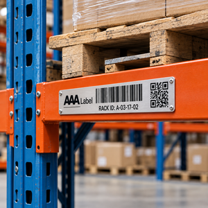 Étiquettes métalliques personnalisées avec code-barres et code QR, gravées en acier inoxydable, étiquettes d'identification des actifs, OEM - Product Image 4