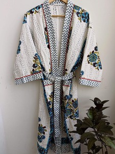Robe décontractée en coton de qualité supérieure, robe enveloppante pour femmes, acheter directement auprès du fournisseur - Product Image 3