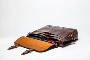 Grande capacité en cuir hommes porte-documents couche supérieure ordinateur portable sac Crazy Horse peau ordinateur LPG-0093B - Product Image 5