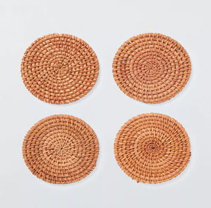 Sous-verres tendance en rotin tressé à la main, isolants pour boissons chaudes - Product Image 5