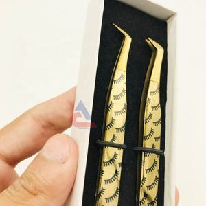 Pinzas de extensión de pestañas de acero sostenible impresas con logotipo personalizado de alta calidad, papel de pestañas transparente, tipo de punta puntiaguda - Product Image 4