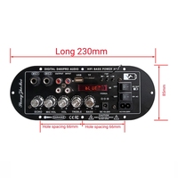 D400PRO Mini Digital Audio DIY Amplifier 5.0 Output Mono dengan Dual MIC AUX Inputs 12V/220V Power Supply untuk Subwoofer