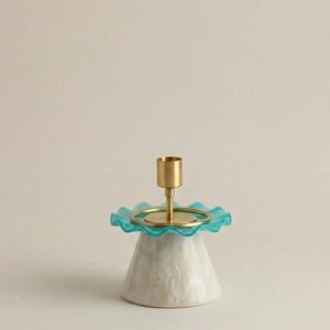Marble Pattern Epoxy Resin <b>Tea</b> <b>Light</b> Candle Holder Round Resin Candle Holder Heat Resistant Home Decoration At Best Price - Product Image 2