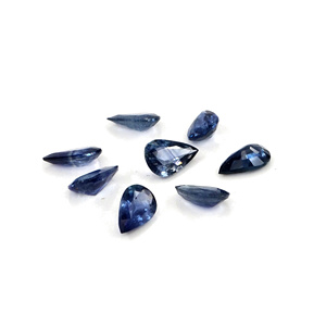 Saphirs bleus naturels non traités, taille poire 3x5mm, pierres précieuses de saphir bleu naturel facettées pour la création de bijoux - Product Image 3