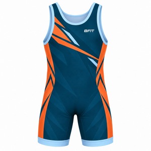 Singlet de Lucha Libre para Hombre, Sublimado, Tejido Elástico, Ajuste Atlético, Uniforme de Una Pieza para Entrenamiento y Competencia - Product Image 2