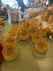 Vietchoice Handmade Rattan Cylinder <b>Lamp</b> Covers European Antique Style Hand Woven Eco-Friendly Light <b>Shades</b> 1-Year Warranty - Product Image 2