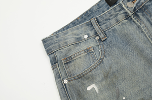 Jean baggy 100 % coton, coupe droite, en denim respirant, taille mi-haute, coupe décontractée, style gothique, délavé, uni, jambe large, pantalon ample - Product Image 3