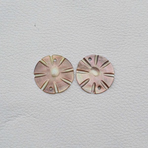 หินแกะสลักทรงกลมมุก20มม. 24มม. 26มม. 30มม. 31มม. หินอัญมณีแกะสลักทำเองผลิตจากธรรมชาติ - Product Image 3