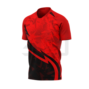 เสื้อฟุตบอลพรีเมียม ผ้าฝ้าย 100% น้ำหนักเบา ระบายอากาศได้ดี ควบคุมความชื้น คอวี แขนสั้น สกรีนชื่อทีมได้ - Product Image 5