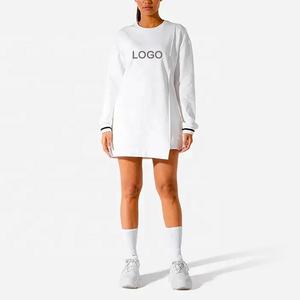 Oversize Unisex T-<b>shirt</b> Jumper <b>Dress</b> <b>Short</b> <b>Sleeve</b> Solid Jersey Eco-Friendly Breathable 100% Cotton Sweatshirt - Product Image 1