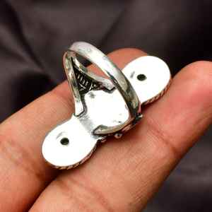 Anillo de Plata de Ley con Turmalina Paraíba, Joyería Hecha a Mano con Piedra Preciosa Verde, Anillo para Mujer, Piedra Natural, Regalo de Piedra de Nacimiento - Product Image 3